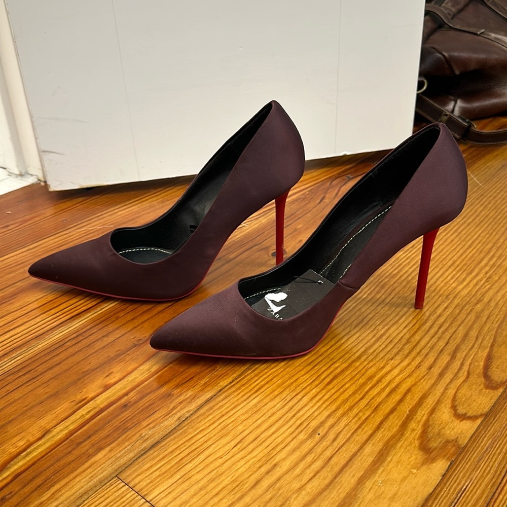 Burgundy Zara Heels